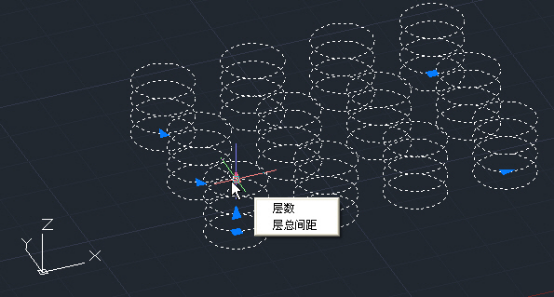 CAD阵列类型：矩形阵列